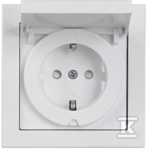 Gniazdo SCHUKO z klapką, biały RAL 9016 Impressivo Jussi, 20EUJW-84 2TKA000698G1 Gniazdo SCHUKO z klapką, biały RAL 9016 Impressivo Jussi, 20EUJW-84 2TKA000698G1
