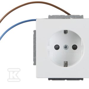 Gniazdo SCHUKO światło nocne orientacyjne, z dolnym podświetleniem LED Carat, Axcent, Future, Solo biały studyjny 20 EUCBLI-84 2CKA002013A5294