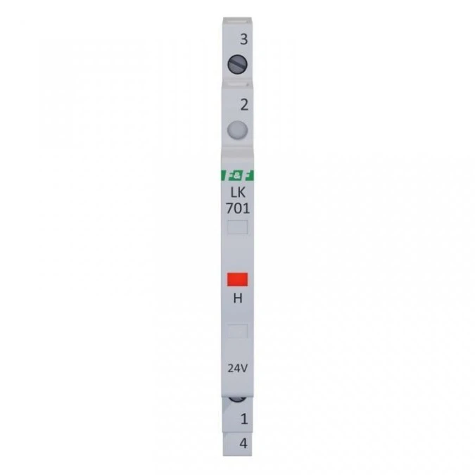 Lampka modułowa 1‑fazowa czerwona 12‑48V AC/ 12‑60V DC 1/2 modułu LK‑701R‑24