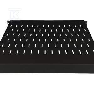 Półka regulowana 19″ 1U głęb. 500-900mm, czarna, 4 punkty mocowania ALANTEC SA-PR-19-1U-500-900-4-C
