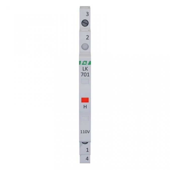 Lampka modułowa 1‑fazowa czerwona 110V AC 1/2 modułu LK‑701R‑110
