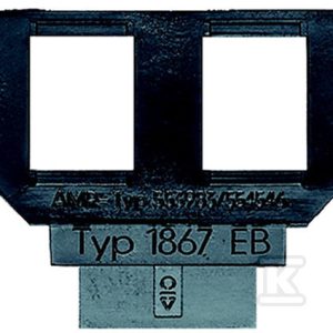 Cokół do złącz teleinformatycznych 2 x 6- I 8-pinowe złącza typu Modular Jack, kat. 3, pasujące do art. nr 0210, 0211 I 1867 EB 2CKA001764A0182