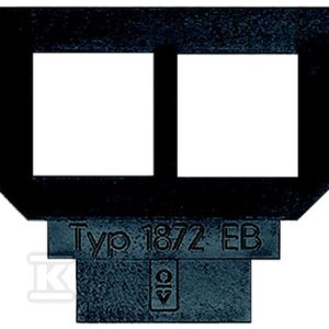 Cokół do złącz teleinformatycznych 2 x 6- I 8-pinowe złącze Modular Jack, kat. 5, nieekranowane 1872 EB 2CKA001764A0281