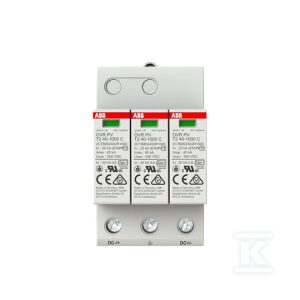 Ogranicznik przepięć OVR PV T2 40-1000 P T2 1+1 1000V In 40kA PV 2CTB802400R1000