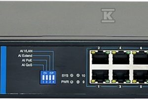Zarządzalny przełącznik L2 (switch) 8 portów RJ45 PoE+ 1Gb/s + 2 porty SFP Uplink 1Gb/s + 1 port konsolowy RJ45 (budżet mocy 150W) AVIZIO AV-SM8GP2F Zarządzalny przełącznik L2 (switch) 8 portów RJ45 PoE+ 1Gb/s + 2 porty SFP Uplink 1Gb/s + 1 port konsolowy RJ45 (budżet mocy 150W) AVIZIO AV-SM8GP2F