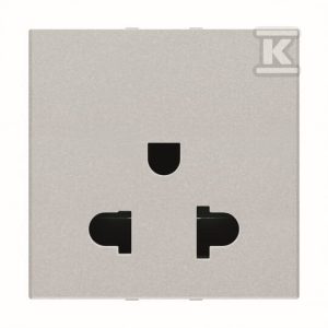 Gniazdo Euro-Amerykańskie 2M Zenit srebrny N2238 PL 2CLA223801N1301 Gniazdo Euro-Amerykańskie 2M Zenit srebrny N2238 PL 2CLA223801N1301