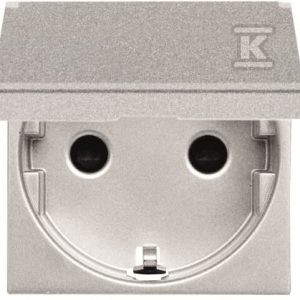 Gniazdo SCHUKO z klapką Zenit srebrny N2288.1 PL 2CLA228810N1301 Gniazdo SCHUKO z klapką Zenit srebrny N2288.1 PL 2CLA228810N1301