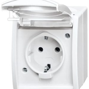 Gniazdo SCHUKO z klapką z szybkozłączami 2 P + E Ocean biały alpejski 20 EW-54-500 2CKA002083A0846 Gniazdo SCHUKO z klapką z szybkozłączami 2 P + E Ocean biały alpejski 20 EW-54-500 2CKA002083A0846