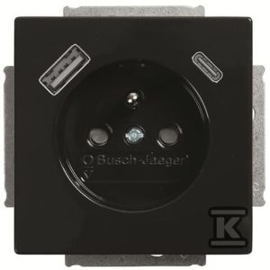 Gniazdo 230V USB A+C, Future linear 81 antracyt 20 MUCB2USBAC-81-500 2CKA002017A1913