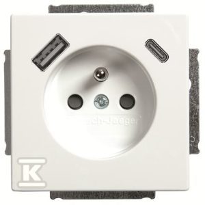 Gniazdo 230V USB A+C, Future linear 84 biały studyjny 20 MUCB2USBAC-84-500 2CKA002017A1916