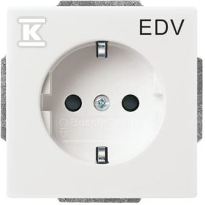 Gniazdo SCHUKO z nadrukiem „EDV” z szybkozłączami z uziemieniem, 2P+E z przesłonami Carat, Future-biały STUDYJ 20 EUCKS/DV-84 2CKA002013A5268 Gniazdo SCHUKO z nadrukiem „EDV” z szybkozłączami z uziemieniem, 2P+E z przesłonami Carat, Future-biały STUDYJ 20 EUCKS/DV-84 2CKA002013A5268