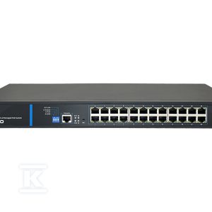 Zarządzalny przełącznik L2 (switch) 24 porty RJ45 PoE+ 1Gb/s + 2 porty SFP Uplink 1Gb/s + 1 port konsolowy RJ45 (budżet mocy 250W) AVIZIO AV-SM24GP2F Zarządzalny przełącznik L2 (switch) 24 porty RJ45 PoE+ 1Gb/s + 2 porty SFP Uplink 1Gb/s + 1 port konsolowy RJ45 (budżet mocy 250W) AVIZIO AV-SM24GP2F