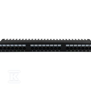 Patch panel UTP kat.6, 24 porty LSA z półką 1U ALANTEC PK001