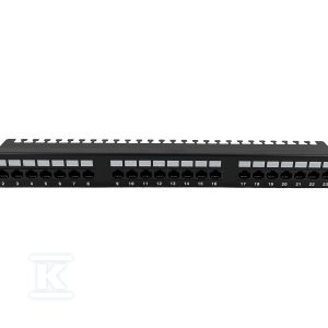 Patch panel UTP kat.5e 24 porty LSA z półką 1U/19″ ALANTEC PK013
