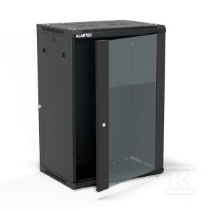 Szafa wisząca 19″ 18U 600×450, (opcja dwusekcyjna) drzwi szklane jednoskrzydłowe, tył osłona pełna demontowalna, osłony boczne pełne demontowalne zamykane na klucz, 4 belki, kolor czarny, do samodzielnego montażu – Flat Pack, ALANTEC SW-18U-600-450-01-CF Szafa wisząca 19″ 18U 600×450, (opcja dwusekcyjna) drzwi szklane jednoskrzydłowe, tył osłona pełna demontowalna, osłony boczne pełne demontowalne zamykane na klucz, 4 belki, kolor czarny, do samodzielnego montażu – Flat Pack, ALANTEC SW-18U-600-450-01-CF