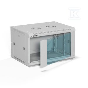 Szafa wisząca 19″ 6U 600×450, (opcja dwusekcyjna) drzwi szklane jednoskrzydłowe, tył osłona pełna demontowalna, osłony boczne pełne demontowalne zamykane na klucz, 4 belki, kolor szary, ALANTEC SW-6U-600-450-01-SA Szafa wisząca 19″ 6U 600×450, (opcja dwusekcyjna) drzwi szklane jednoskrzydłowe, tył osłona pełna demontowalna, osłony boczne pełne demontowalne zamykane na klucz, 4 belki, kolor szary, ALANTEC SW-6U-600-450-01-SA
