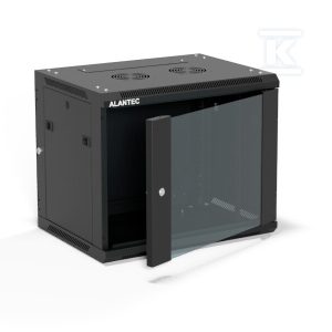 Szafa wisząca 19″ 9U 600×450, (opcja dwusekcyjna) drzwi szklane jednoskrzydłowe, tył osłona pełna demontowalna, osłony boczne pełne demontowalne zamykane na klucz, 4 belki, kolor czarny, ALANTEC SW-9U-600-450-01-CA Szafa wisząca 19″ 9U 600×450, (opcja dwusekcyjna) drzwi szklane jednoskrzydłowe, tył osłona pełna demontowalna, osłony boczne pełne demontowalne zamykane na klucz, 4 belki, kolor czarny, ALANTEC SW-9U-600-450-01-CA