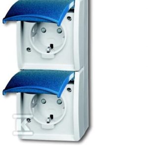 Gniazdo SCHUKO z przesłonami podwójne, ze wstępnym okablowaniem z klapką stopień ochrony: IP44 pionowy Ocean Sz 20-02 EBW-53 2CKA002084A0719 Gniazdo SCHUKO z przesłonami podwójne, ze wstępnym okablowaniem z klapką stopień ochrony: IP44 pionowy Ocean Sz 20-02 EBW-53 2CKA002084A0719