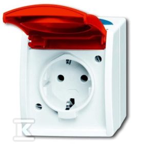 Gniazdo SCHUKO z czerwoną klapką z szybkozłączami 2 P + E Ocean szary/zielono niebieski 20 EW/DVN-53 2CKA002083A0825 Gniazdo SCHUKO z czerwoną klapką z szybkozłączami 2 P + E Ocean szary/zielono niebieski 20 EW/DVN-53 2CKA002083A0825