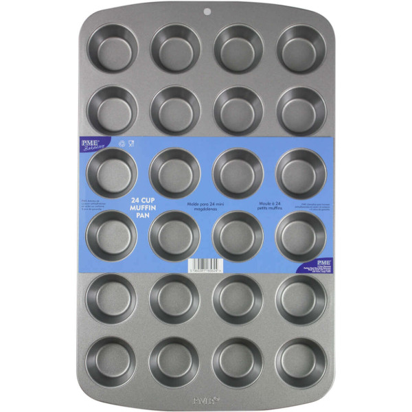 PME Nieprzywierająca forma do pieczenia 24 mini muffinek 36 x 26.5 cm biały 727015