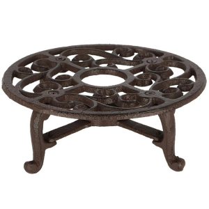 Podgrzewacz żeliwny brązowy 19 cm okrągły 957764