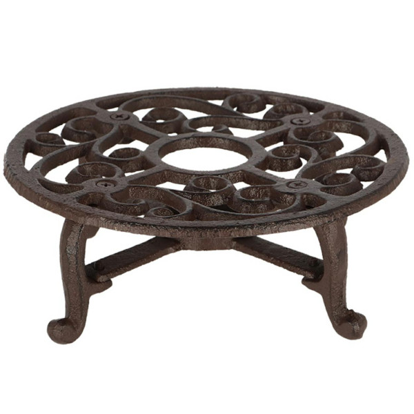 Podgrzewacz żeliwny brązowy 19 cm okrągły 957764