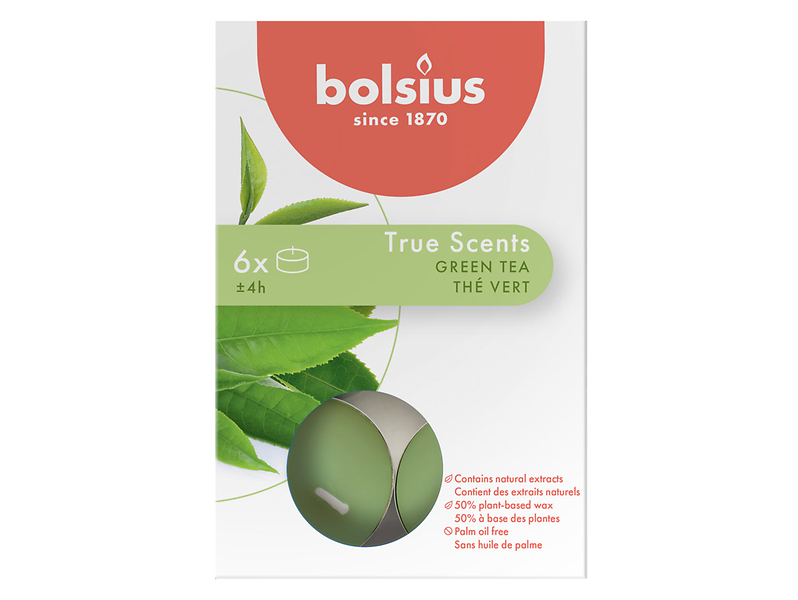 Podgrzewacze tealighty True Scents Zielona Herbata 6 szt. 50113