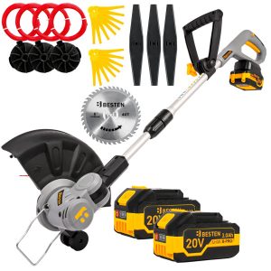 Podkaszarka z kółkami BESTEN 20V 2x3Ah krawędziarka trymer 30 cm 965157 Podkaszarka z kółkami BESTEN 20V 2x3Ah krawędziarka trymer 30 cm 965157