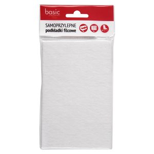 Podkładka filcowa pod meble 14,5×9,5 cm biała 7367 Podkładka filcowa pod meble 14,5×9,5 cm biała 7367