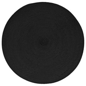 Podkładka na stół Braid black 38 cm okrągła mata 949468 Podkładka na stół Braid black 38 cm okrągła mata 949468