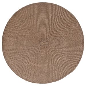 Podkładka na stół Braid taupe 38 cm okrągła mata 949469 Podkładka na stół Braid taupe 38 cm okrągła mata 949469