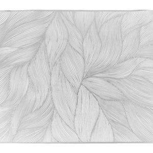 Podkładka na stół Liście 45×30 cm wodoodporna srebrna 829235 Podkładka na stół Liście 45×30 cm wodoodporna srebrna 829235