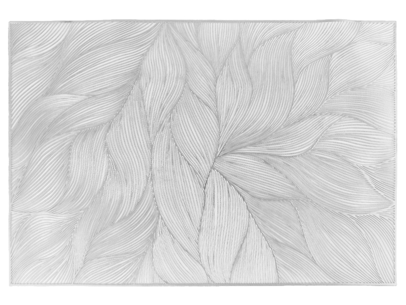 Podkładka na stół Liście 45x30 cm wodoodporna srebrna 829235