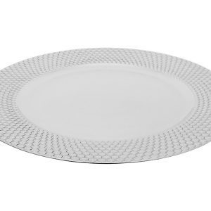 Podkładka pod talerz Krople 33 cm srebrna 804771 Podkładka pod talerz Krople 33 cm srebrna 804771