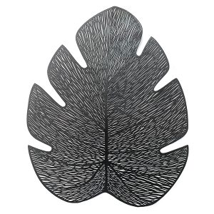 Podkładka pod talerz Liść 37×45 cm czarna 38814 Podkładka pod talerz Liść 37×45 cm czarna 38814