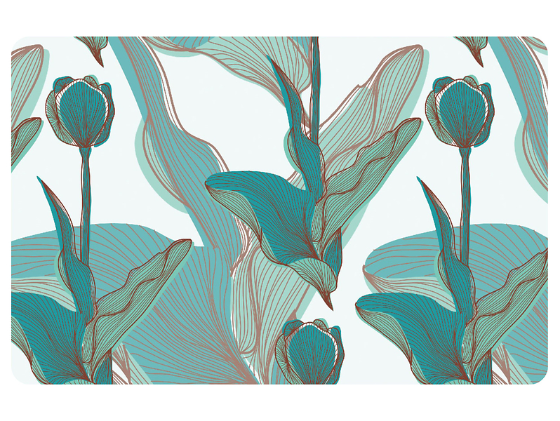 Podkładka pod talerz Tulipan 28x43 cm zielona 62266