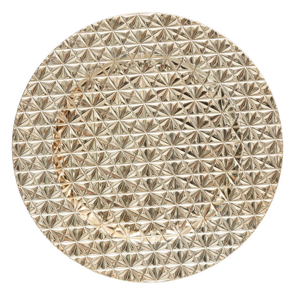 Podkładka pod talerz w geometryczny wzór, złota, Ø 33 cm 307061