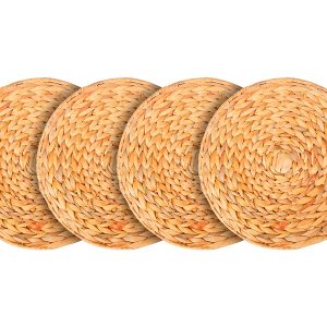 Podkładka pod talerz z hiacynta wodnego 4 szt. 35 cm naturalna 441555 Podkładka pod talerz z hiacynta wodnego 4 szt. 35 cm naturalna 441555