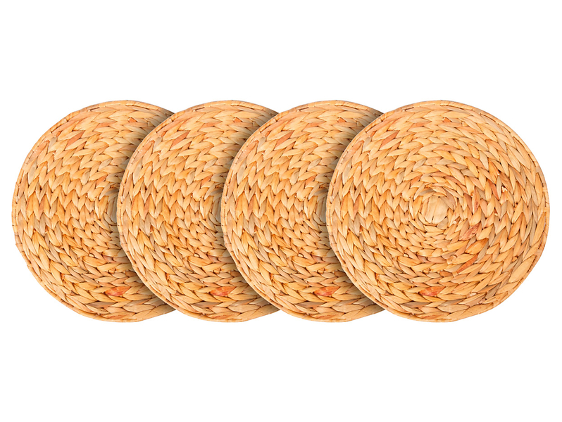 Podkładka pod talerz z hiacynta wodnego 4 szt. 35 cm naturalna 441555