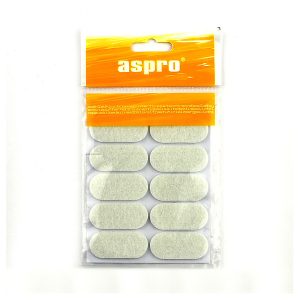 Podkładki filcowe pod meble 10 szt. 20×44 mm białe 209771