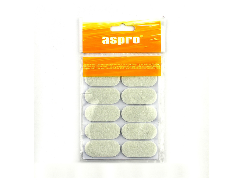 Podkładki filcowe pod meble 10 szt. 20x44 mm białe 209771