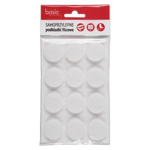 Podkładki filcowe pod meble 12 szt. białe 7599