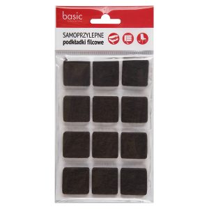 Podkładki filcowe pod meble 12 szt. brazowe 7365