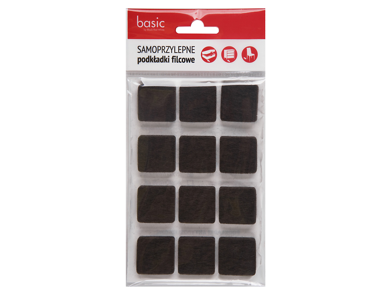 Podkładki filcowe pod meble 12 szt. brazowe 7365
