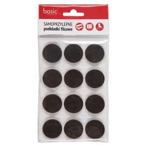 Podkładki filcowe pod meble 12 szt. brązowe 7356