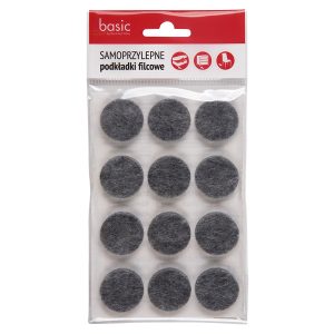 Podkładki filcowe pod meble 12 szt. szare 7355