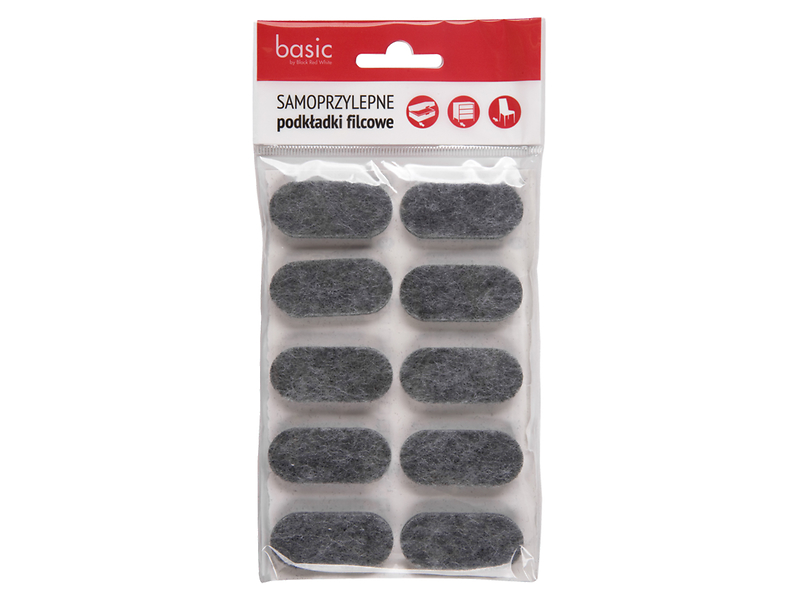 Podkładki filcowe pod meble 14 szt. szare 9802