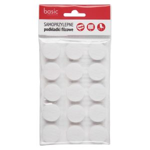 Podkładki filcowe pod meble 15 szt. białe 7598