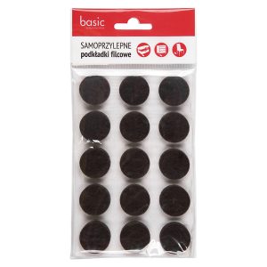 Podkładki filcowe pod meble 15 szt. czarne 7383