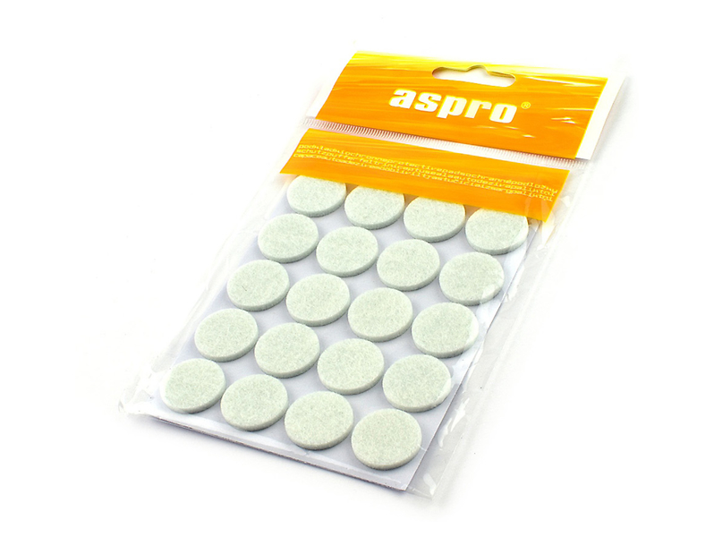 Podkładki filcowe pod meble 20 szt. 20 mm białe 209766